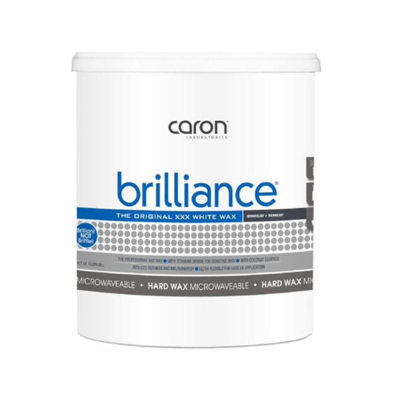 CARONLAB BRILLIANCE XXX WHITE HARD WAX MICROWAVEABLE 800G