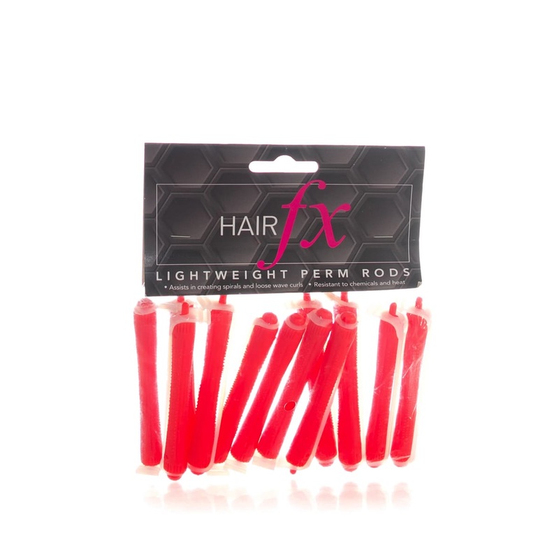 HAIR FX Lightweight Perm Rods 12 Pack Hot Pink