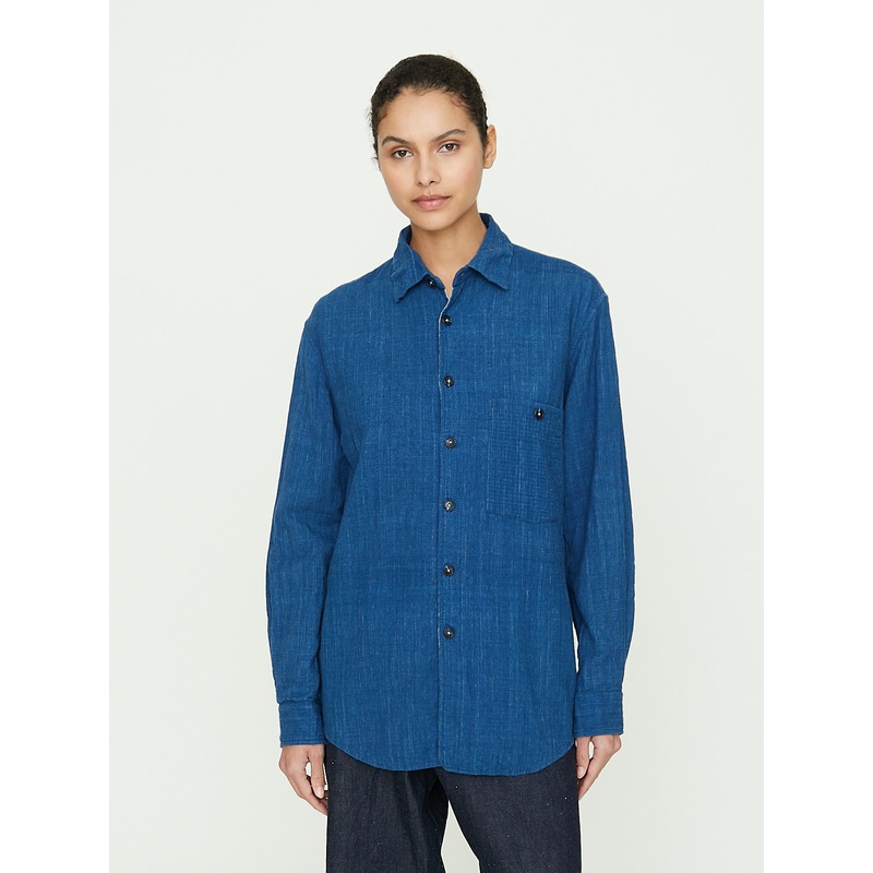 Classic Soft Shirt in Dyed Indigo Cotton
