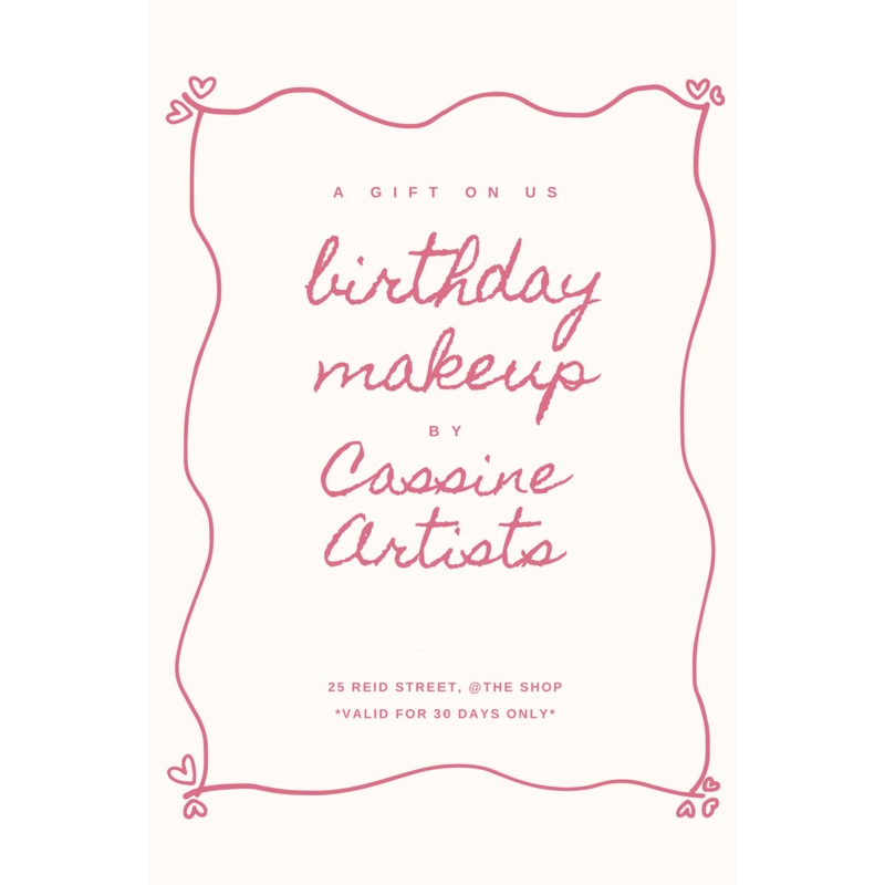 Complimentary Birthday Makeup Appointment with a Member of the  Team
