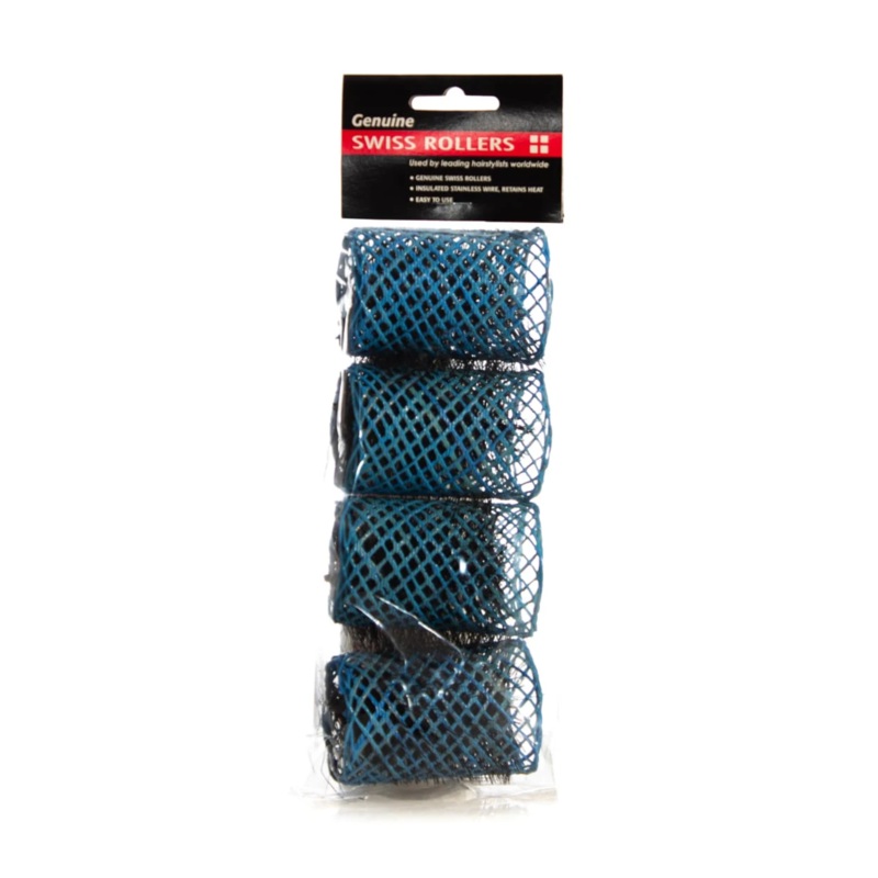 SWISS BRUSH ROLLERS 42MM 4 PACK BLUE