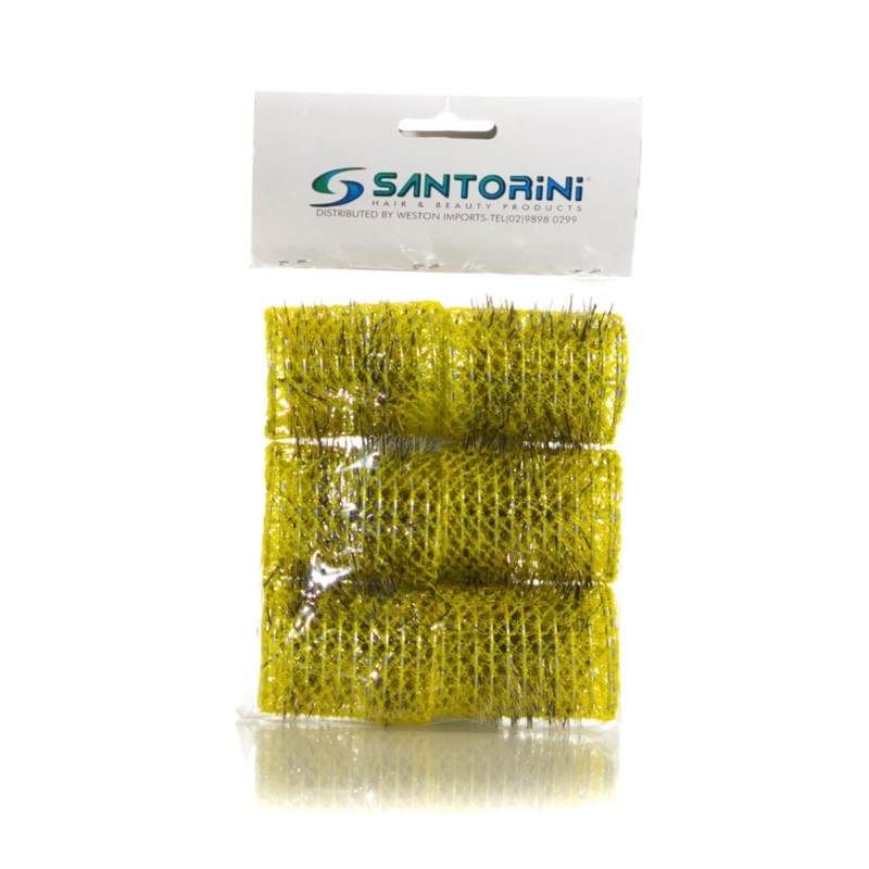 SANTORINI Brush Rollers   6 Pack  |  47mm, Yellow