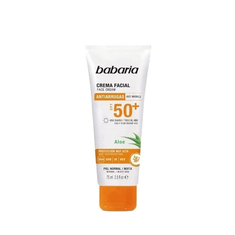Babaria Aloe Facial Sun Cream SPF50+ 75Ml