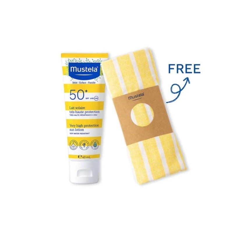 Mustela Very High Protection Sun Lotion 40ml With A Free Beach Towel