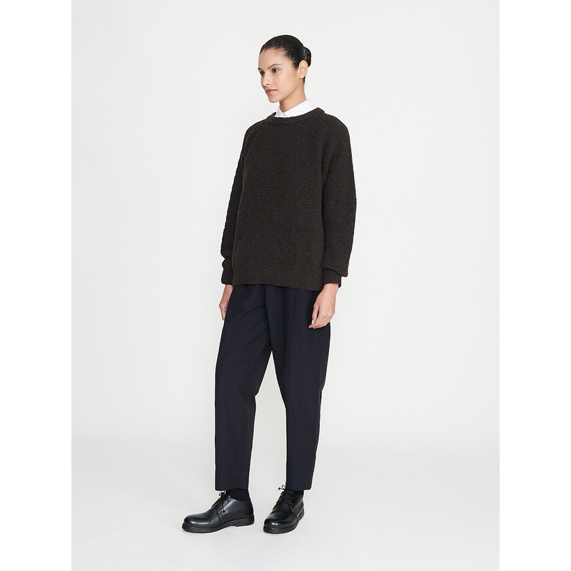 The Librarian Trouser in Structured Cotton Ink