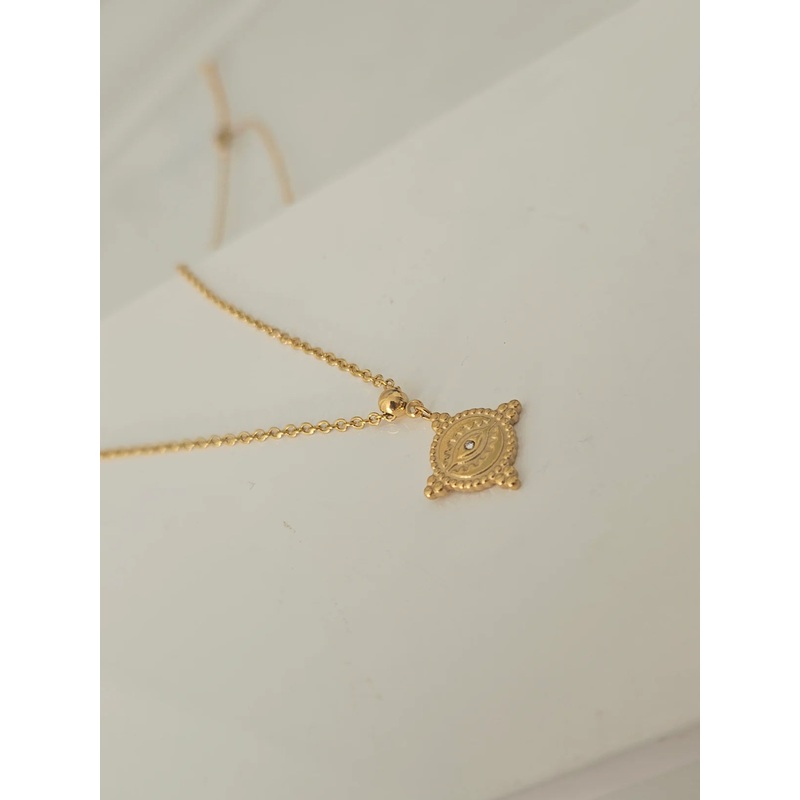 Boho Mini evil eye Pendant Necklace