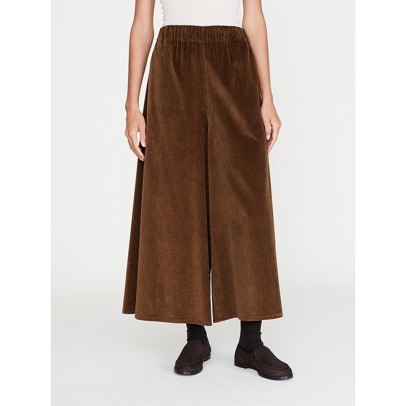 Corduroy Gaucho Pants in Toffee