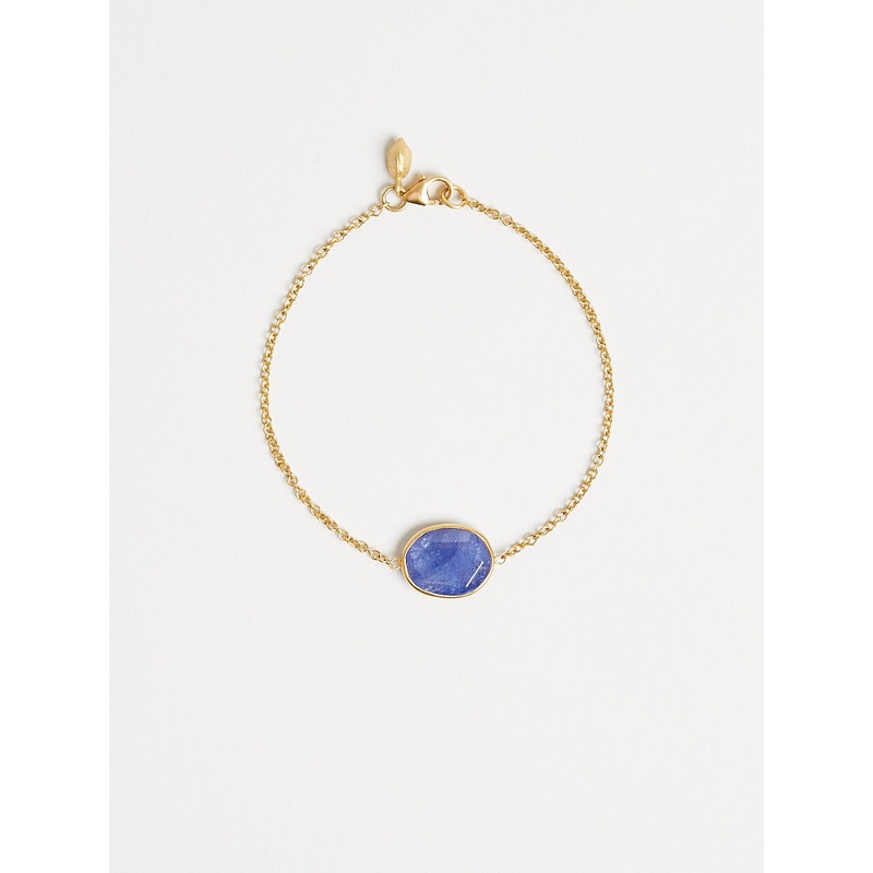 Light and Space Single Stone Bracelet in 18k Gold with Tanzanite