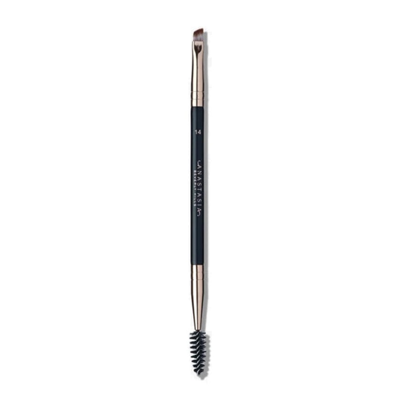Anastasia Beverly Hills Brush 14 – Duo Brow/Eye Liner Angled Cut/ Spooley