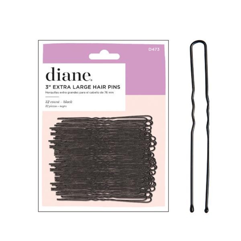 Diane — Jumbo hair pins black 3″ – 32/pack