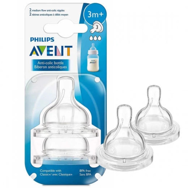 Philips Avant Set Of 2 Classic Plus Teats 3 Hole