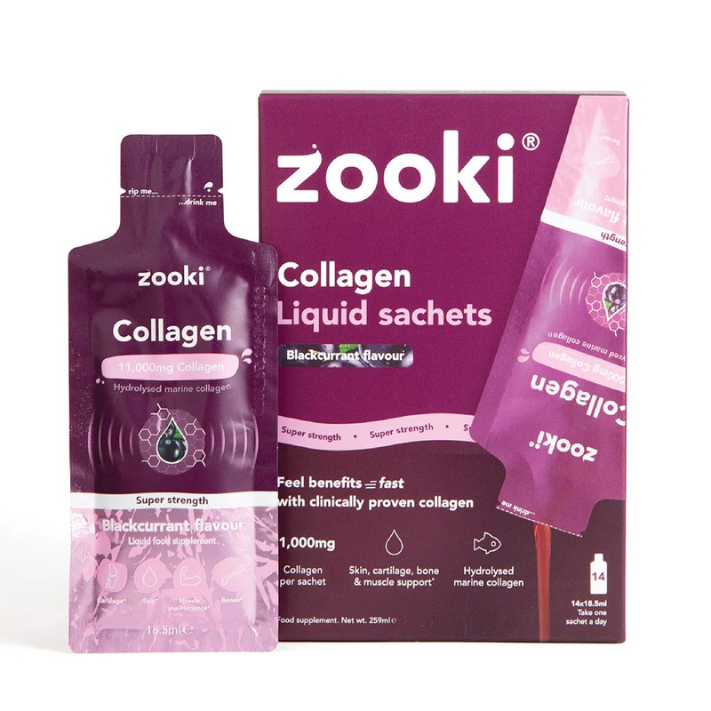 Zooki – Super Strength Marine Collagen Blackcurrant Liquid Sachets 11,000mg 14 x 18.5ml