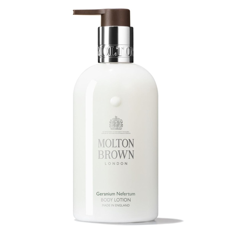 Molton Brown Geranium Nefertum Body Lotion.