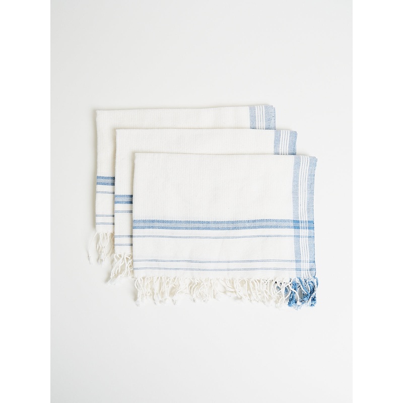 Set of 3 Tea Towel Khadi in Natural
