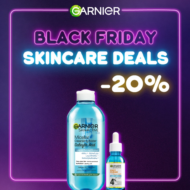 Garnier – SkinActive Micellar Cleansing Water Salicylic Acid & Booster Serum Bundle