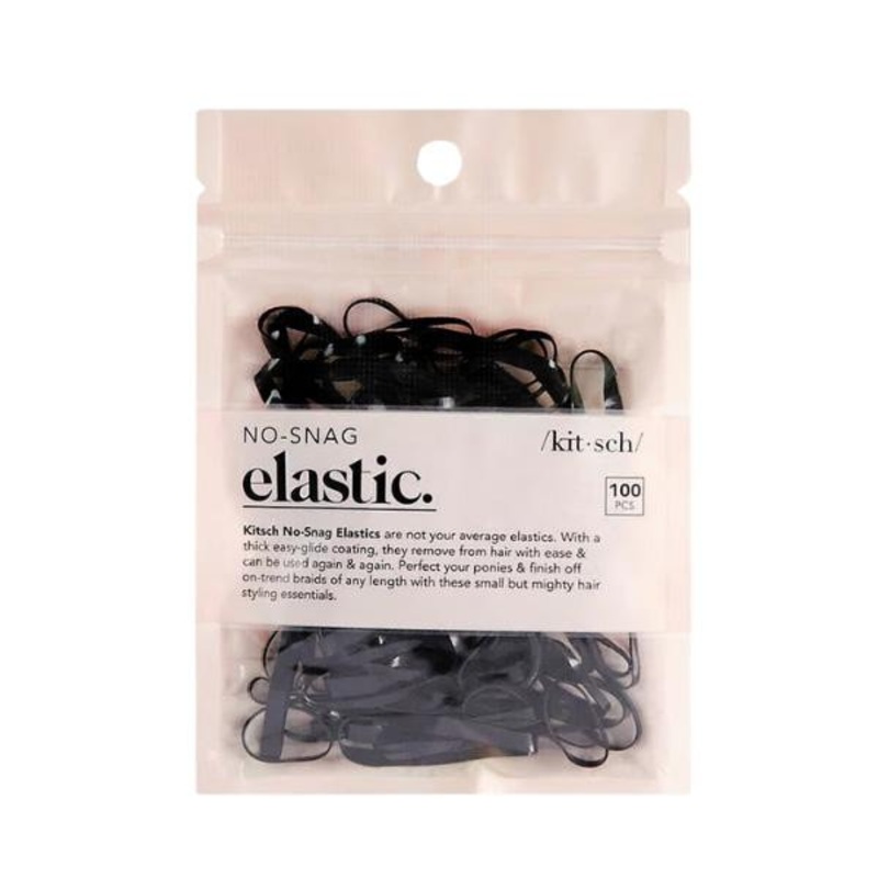 Kitsch — No-Snag Elastics – Black – 100pc