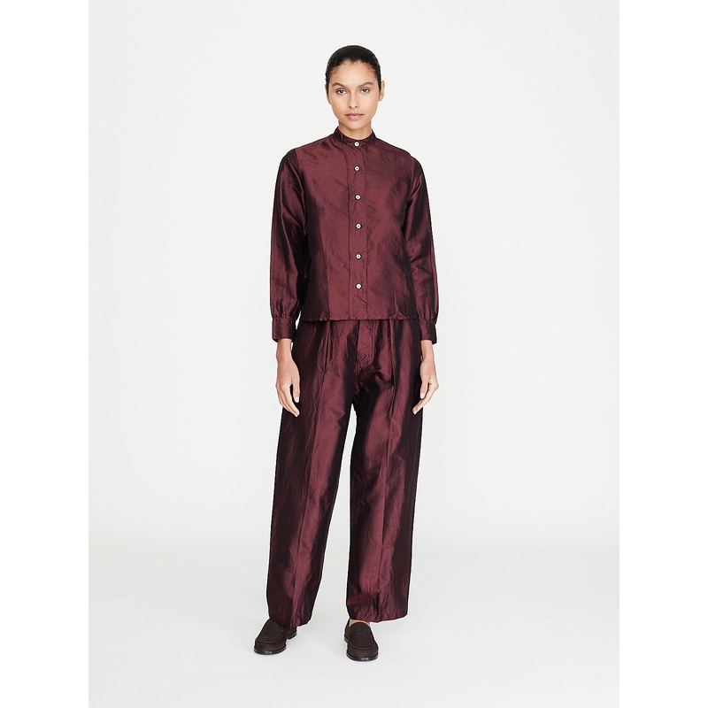 Silk Pants in Plum