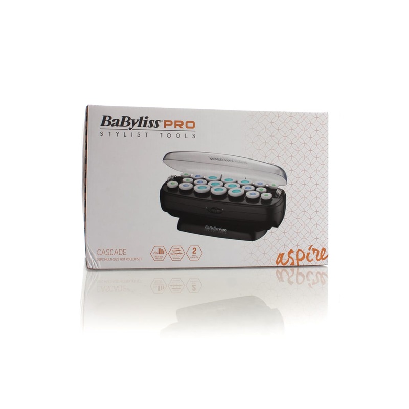 BABYLISS PRO CASCADE 20 PIECE MULTI-SIZE HOT ROLLER SET