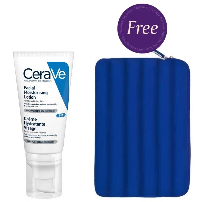 CeraVe PM Facial Moisturising lotion 52ml (2 oz) + Free Laptop Sleve