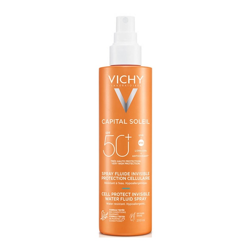 VICHY Capital Soleil Cell Protect Invisible High UVA + UVB Sun Protection Spray SPF50+