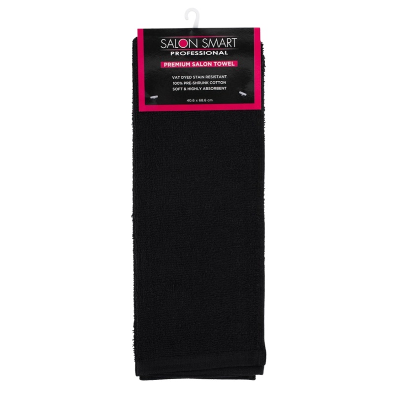 SALON SMART PREMIUM SINGLE BLACK TOWEL