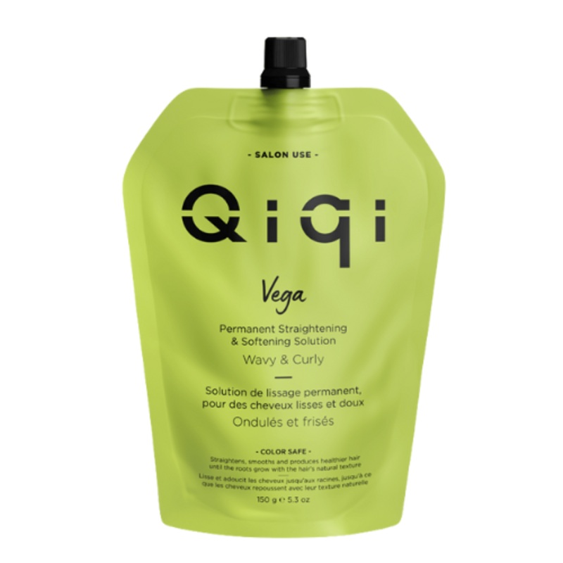QIQI PERMANENT STRAIGHTENING & SOFTENING SOLUTION WAVY & CURLY 150G