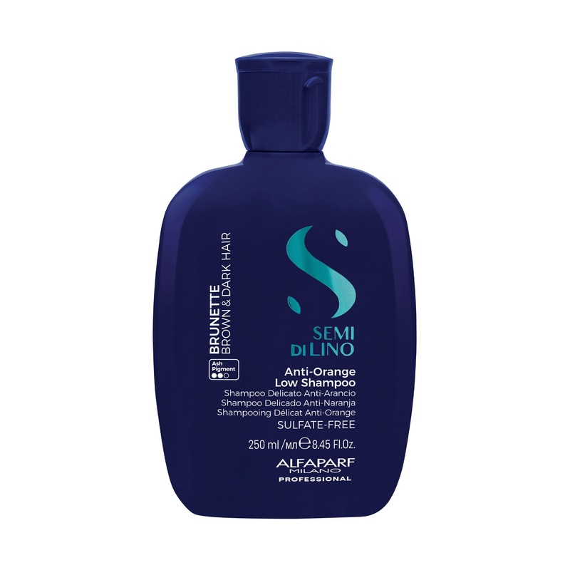 ALFAPARF MILANO SEMI DI LINO BRUNETTE ANTI ORANGE LOW SHAMPOO 250ML
