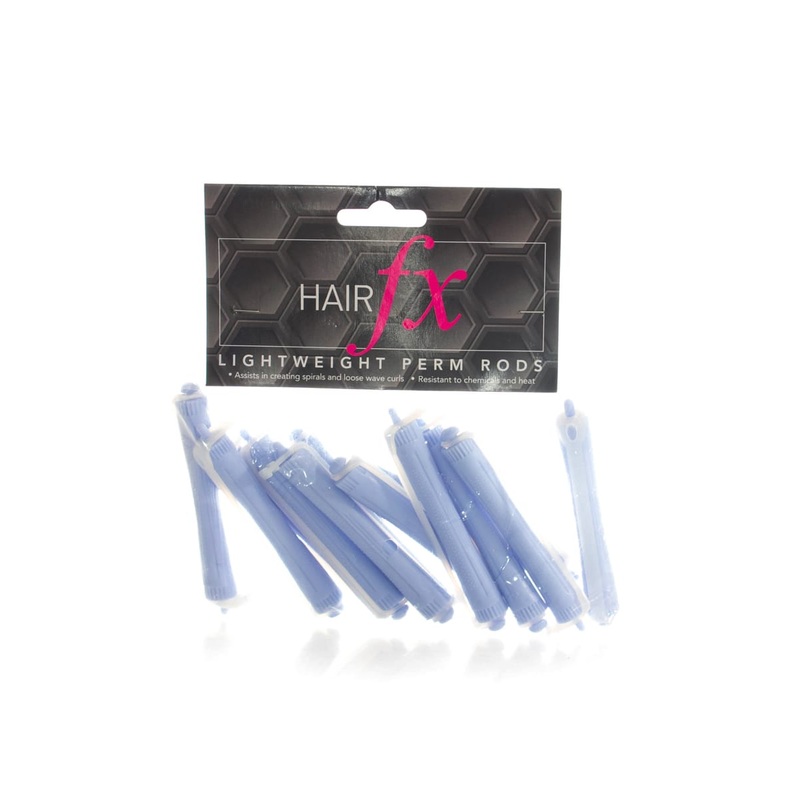 HAIR FX Lightweight Perm Rods 12 Pack Blue
