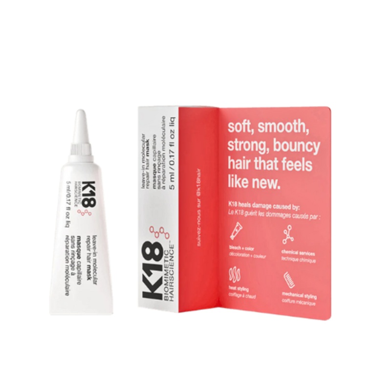 K18 LEAVE-IN MOLECULAR REPAIR HAIR MASK 5ML