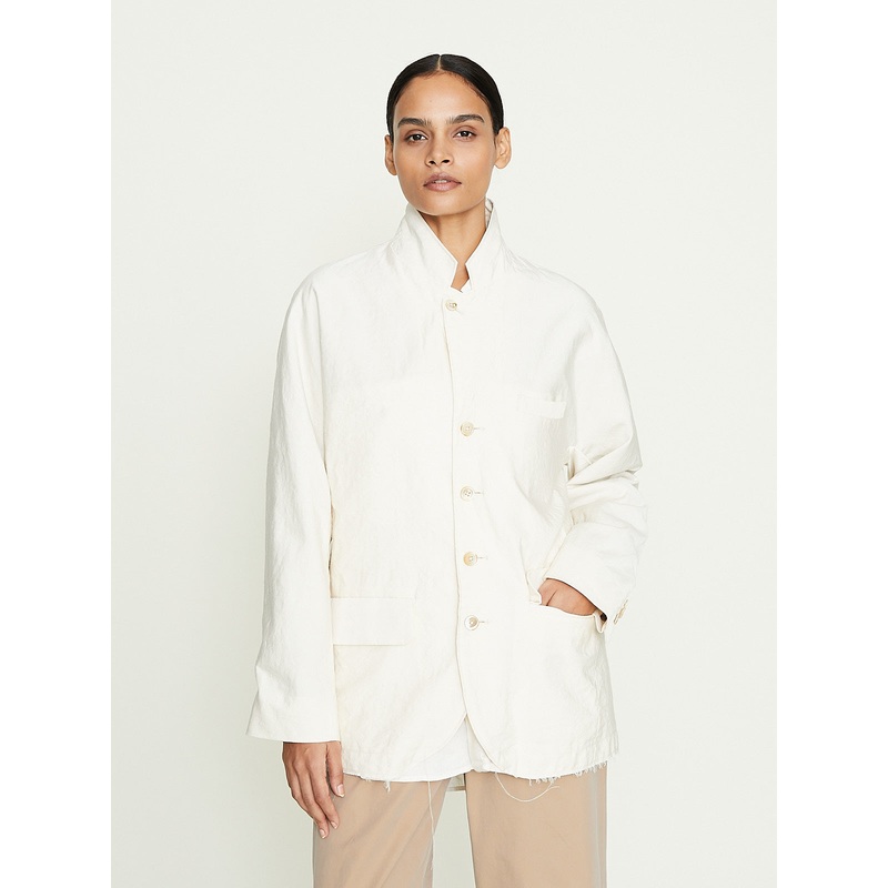 Leaf Vein Zen Jacket in Ecru