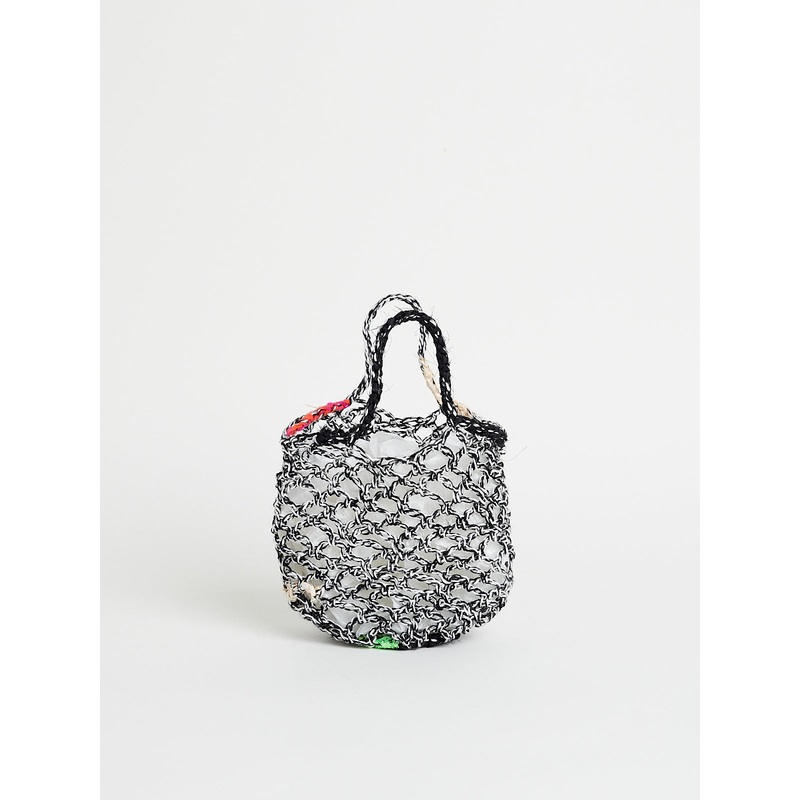 Borsa Crochet Bag Rete Bicolore Piccola in Colour Mix
