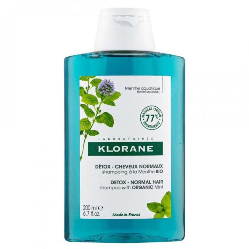 Klorane – Detox – Normal Hair Shampoo with ORGANIC Mint