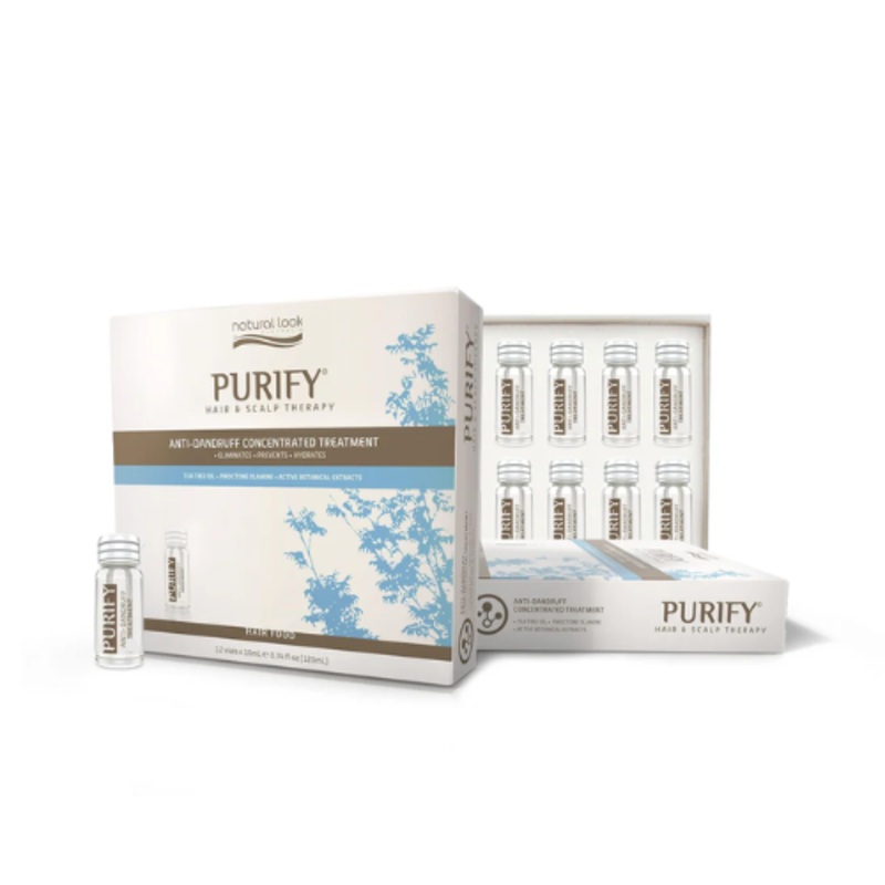 NATURAL LOOK PURIFY ANTI-DANDRUFF TREATMENT 12 VIALS X10ML