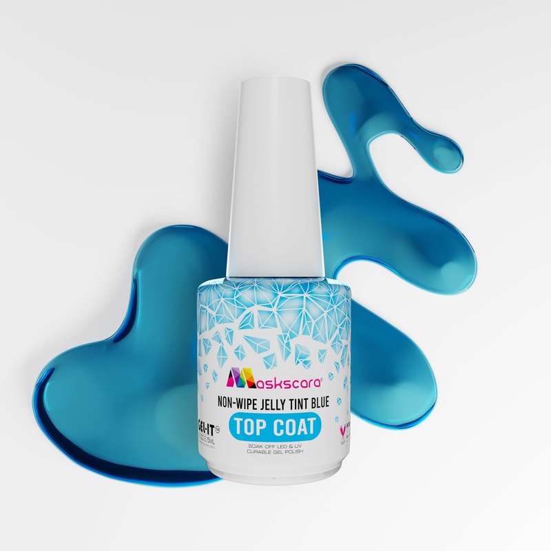 Non Wipe Top Coat – Blue Jelly Tint – 15ml