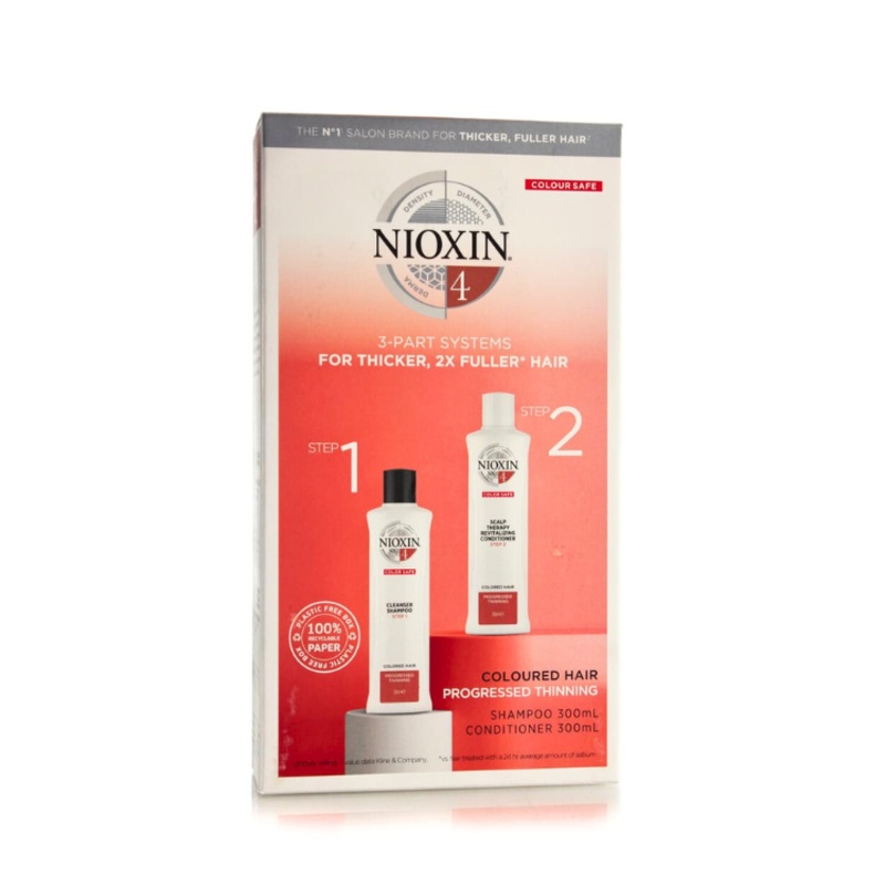 NIOXIN SYSTEM 4 CLEANSER SHAMPOO & SCALP THERAPY REVITALISING CONDITIONER 300ML DUO