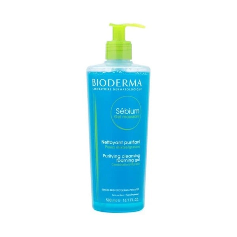 Bioderma Sebium Gel Moussant Purifying Cleansing Foaming Gel 500ml