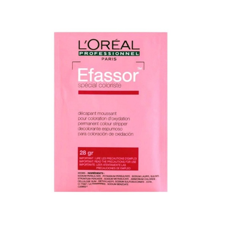 L’OREAL PROFESSIONNEL EFASSOR PERMANENT COLOUR STRIPPER 28G SACHET