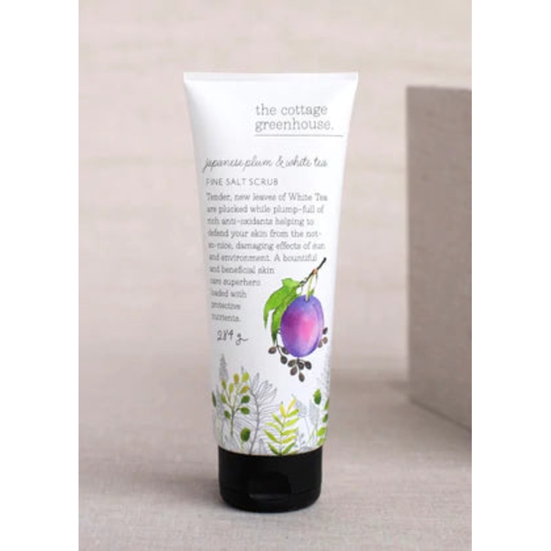 The Cottage Greenhouse Japanese Plum & White Tea Salt Scrub