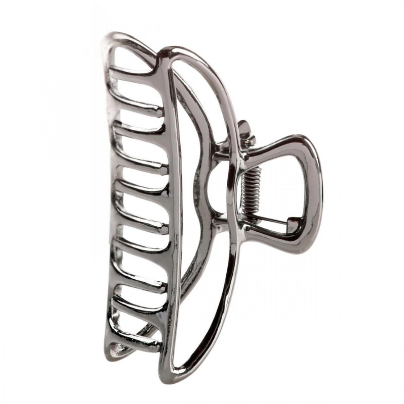 Kitsch — Open Shape Claw Clip – Hematite