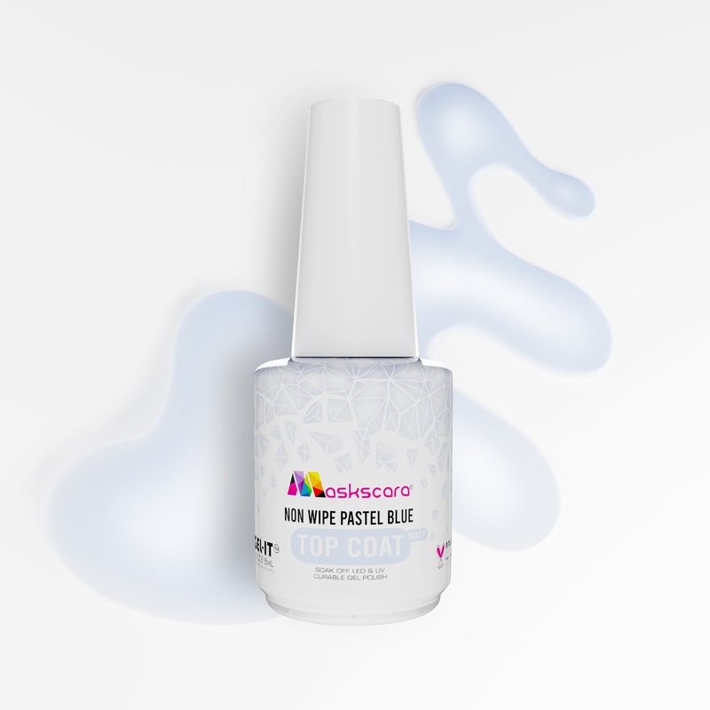 Non-Wipe Pastel Topcoat – Blue – 15ml