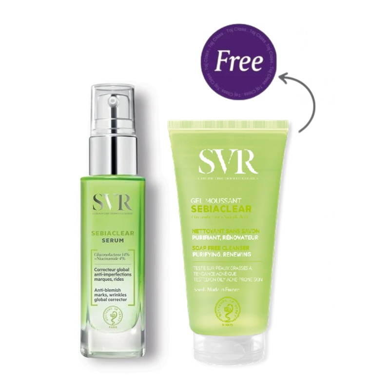 Svr Sebiaclear Serum 30ml + Sebiaclear Cleansing Gel 55ml (gift)