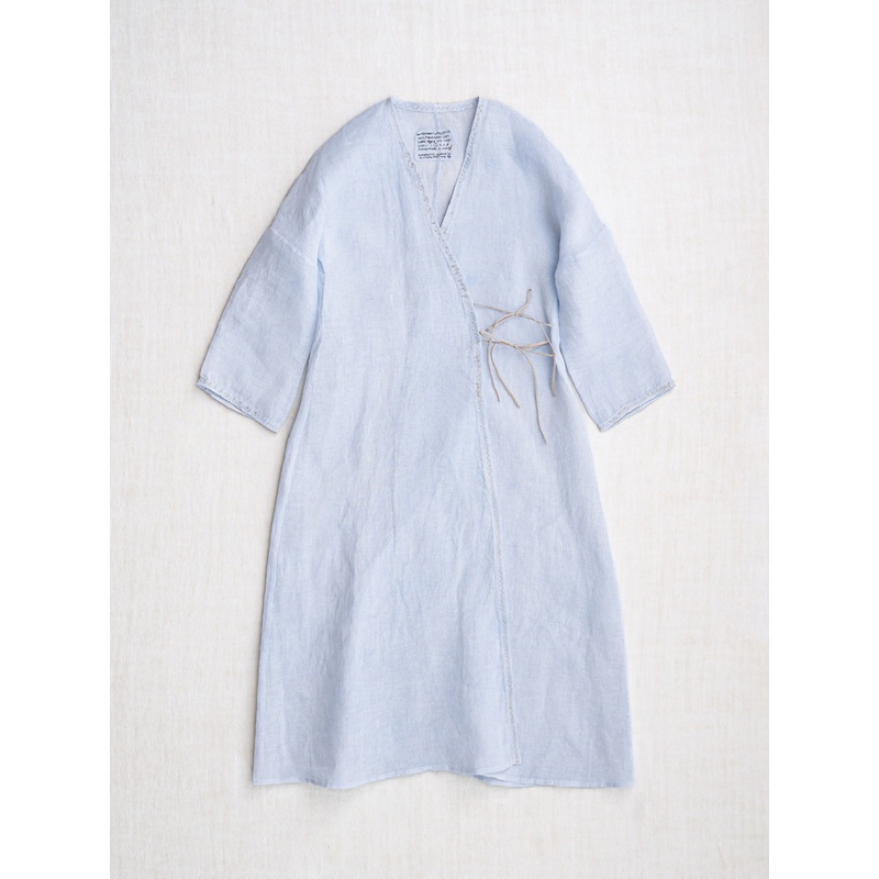 Wrap Dress with Gold Embroidery