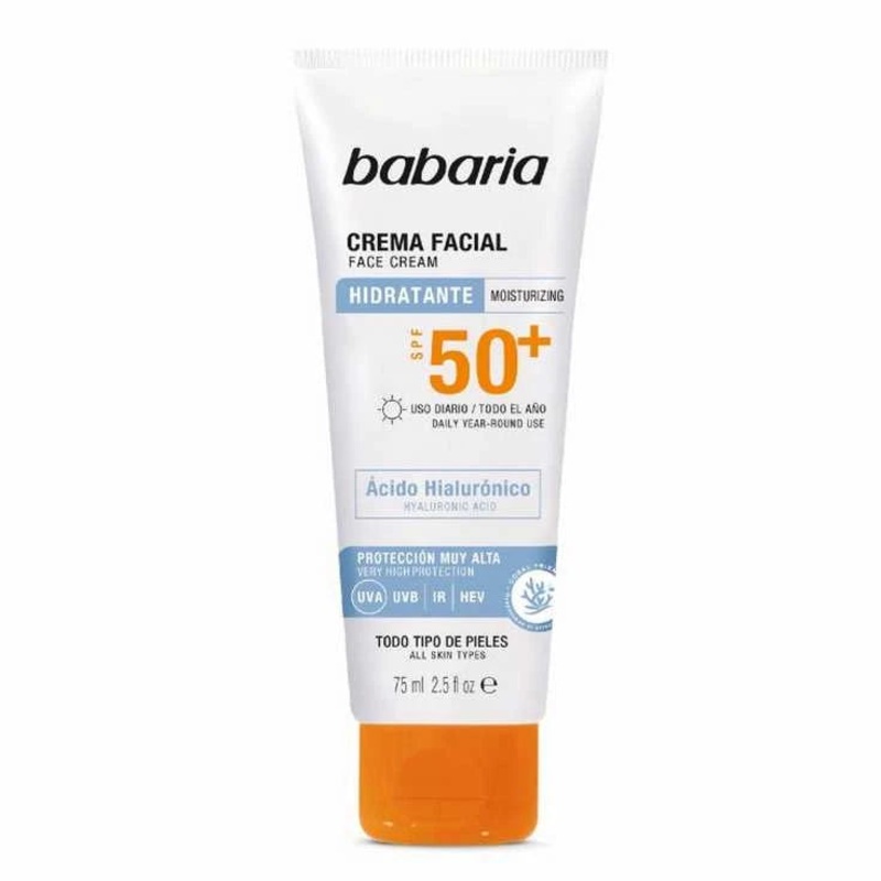 Babaria Facial Sun Cream Hyaluronic Acid SPF50+ 75ml
