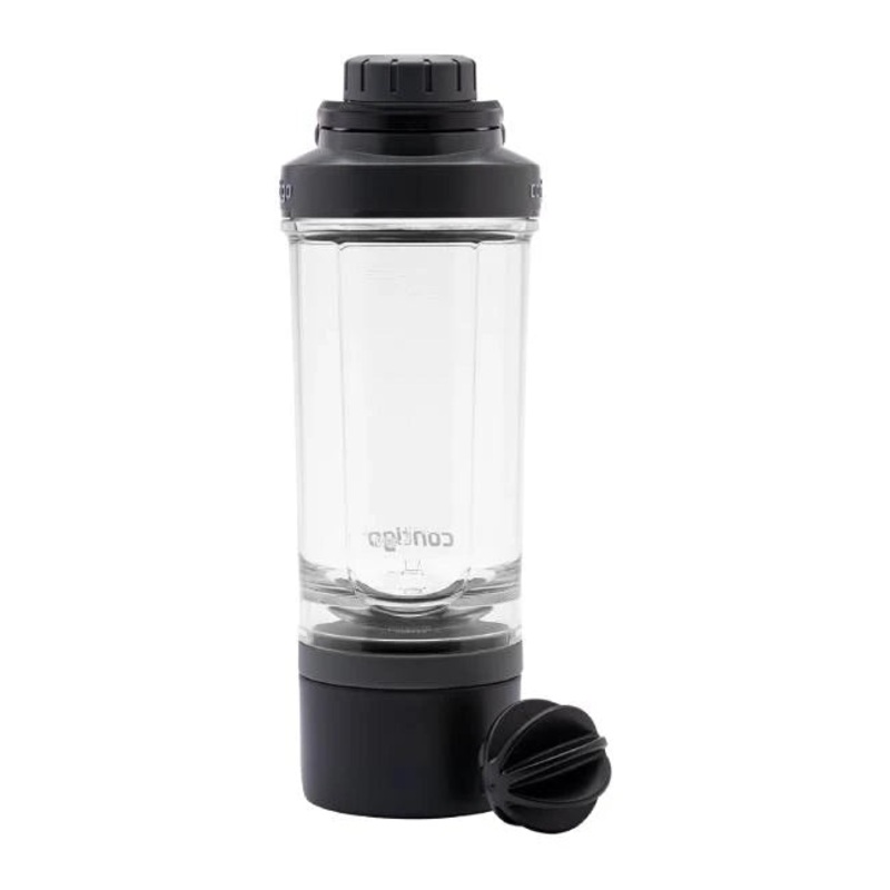 Contigo Shake & Go Fit Protien Shaker With Compartment 650 ml, Black