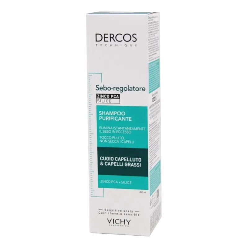 Vichy Dercos Sebo-correcteur zinc pca silice  Shampoo 200ml