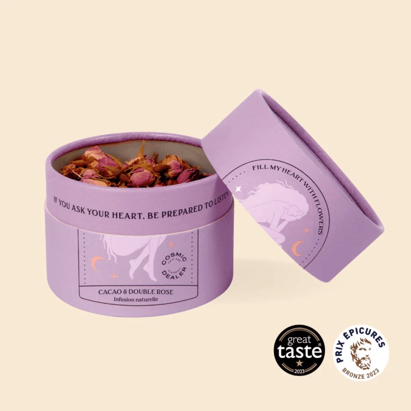 FILL MY HEART WITH FLOWERS – Cacao & Double Rose – Ayurvedischer Krutertee – COSMIC DEALER