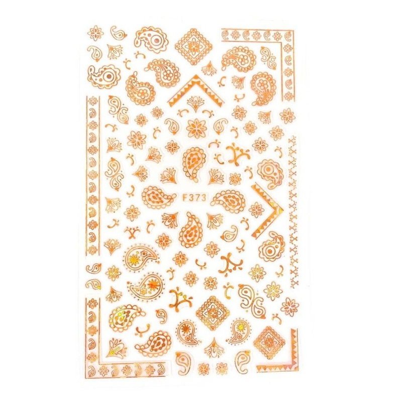 Nail Sticker – Paisley Gold