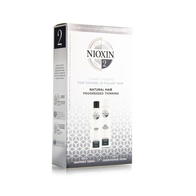 NIOXIN SYSTEM 2 CLEANSER SHAMPOO & SCALP THERAPY REVITALISING CONDITIONER 300ML DUO