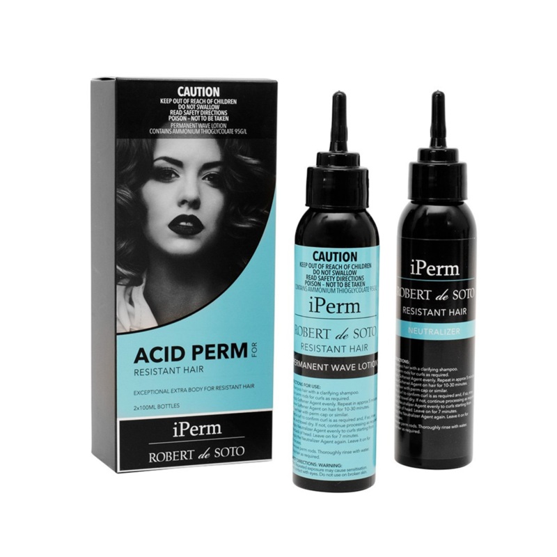 ROBERT DE SOTO IPERM ACID PERM FOR RESISTANT HAIR 2X 100ML