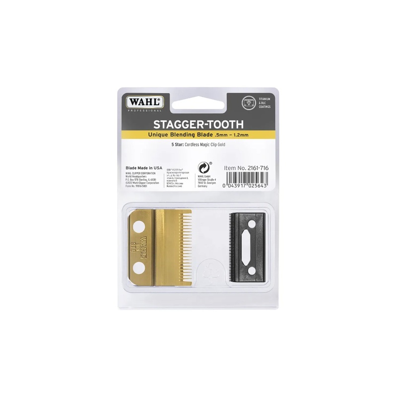 WAHL STAGGER TOOTH BLADE SET GOLD